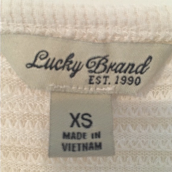 Lucky Brand Swift Mixed Thermal 5 Button Crew Neck T-shirt Women’s - Picture 6 of 9